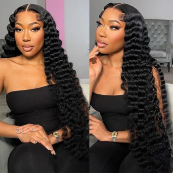 Pre-bleached Knots Glueless Wig Loose Deep Wave 4x4 6x5 Pre Cut HD Lace Wig