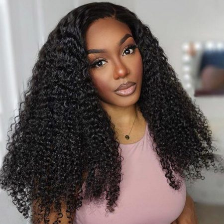 Curly Hair Upgraded 6x5 Pre Cut HD Lace Glueless Wig With Bleached Knots