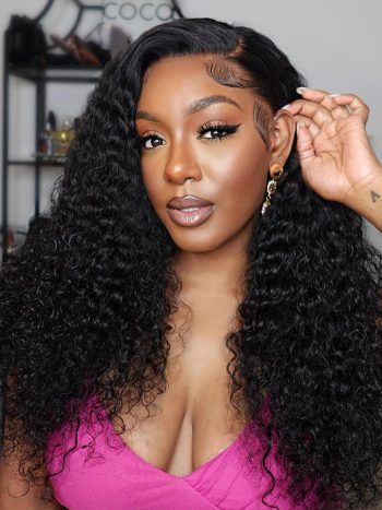 Curly Hair Upgraded 6x5 Pre Cut HD Lace Glueless Wig With Bleached Knots