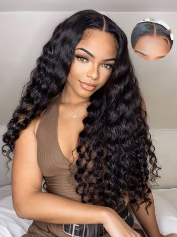 Glueless Loose Deep Wave 6x5 Pre Cut HD Lace Wear & Go Wig Bleached Knots