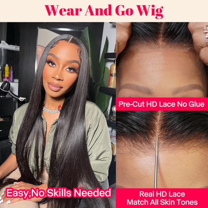 Trendy Glueless Wig Pre Cut Lace Suits Hot Day Zero Skill Needed Human Hair Wig