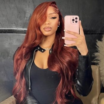 Reddish Brown Glueless Wig Upgraded 6x5 HD Lace Wig Put On And Go 180% Density