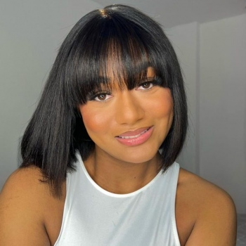 Short Bob Wig Glueless 3x1 Minimalist HD Lace Wig Straight Hair With Bangs