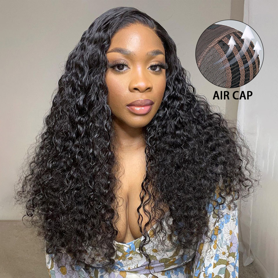 Air Cap Water Wave Wear Go Glueless 6×5 13×5 HD Lace Wig With Plucked Hairline