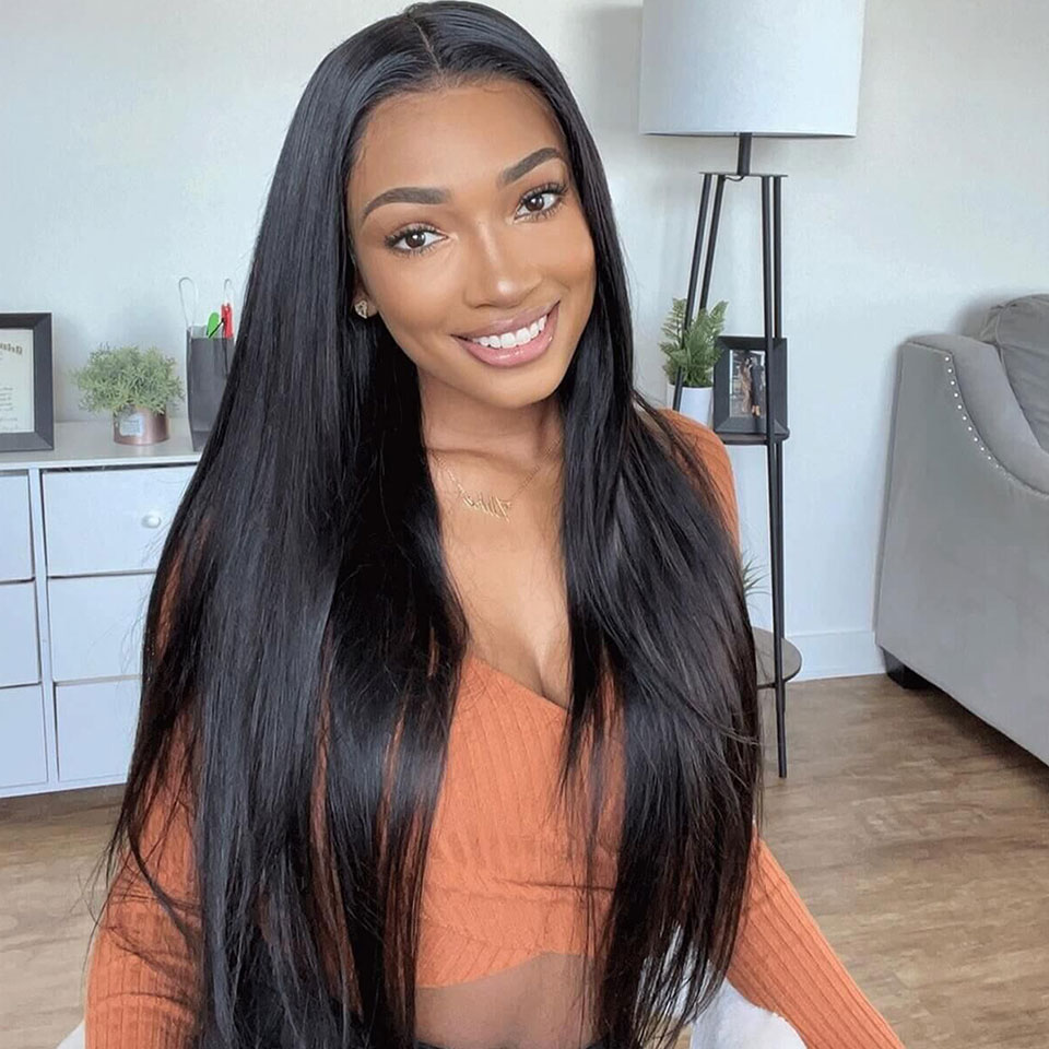 Straight Hair Skin Melt 5x5 13x4 Real HD Lace Wig