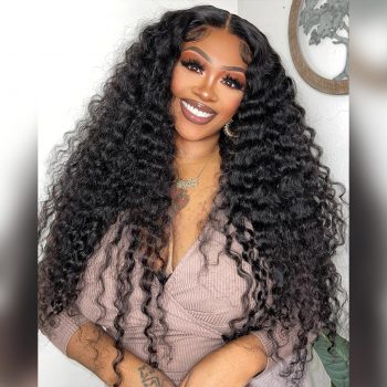 Pre-bleached Knots Glueless HD Lace Front Wig Deep Wave 13x4 13x6 Full Frontal Wigs