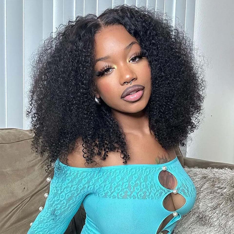 Silk Base Bouncy Kinky Curly Wig 6x5 Pre-cut HD Lace Silk Base Bouncy Kinky Curly Wig 6x5 Pre-cut HD Lace