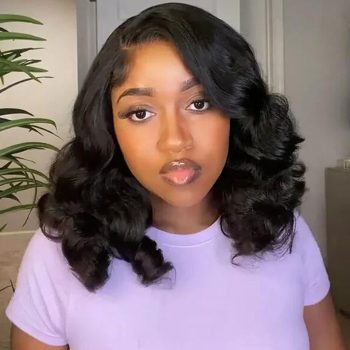 Parting Max 9×6 Glueless Wig Bleached Knots Shoulder Length Loose Body Wave Pre-Cut HD Lace Wig