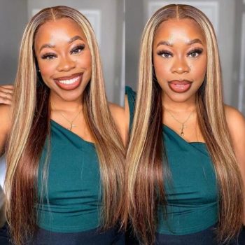 Honey Blonde Highlight Wig 6x5 Pre-cut HD Lace Straight & Body Wave Glueless Wigs