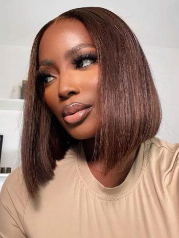 Dark Brown/ 99J/ Copper Brown Color Bob Wig Glueless 6×5 Pre-Cut HD Lace Wig