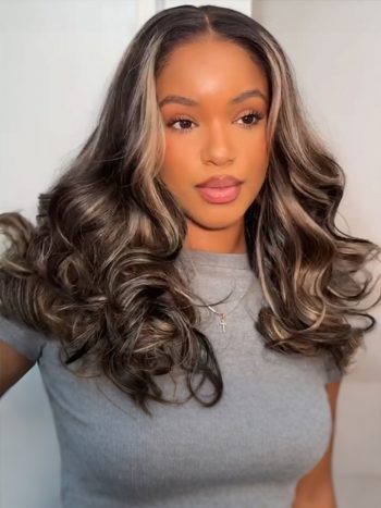 Butterfly Haircut Highlight Loose Wave Glueless Wigs Pre-Cut 6×5 Lace Closure Wigs