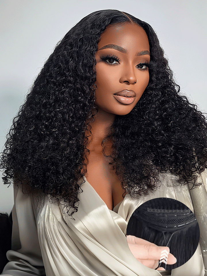 Double Drawn Full & Voluminous Curly Wig Pull & Go Glueless 6×5 Lace Wigs