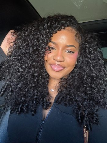 Burmese Curly Half Wig With Spiral Curly Ends Flip Over Human Hair Wig