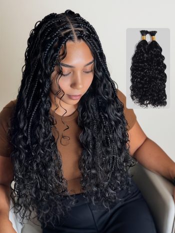 Bulk Human Hair for Boho Braids 12A Beach Curly / Burmese Curly Knotless Braids 100% Virgin Hair